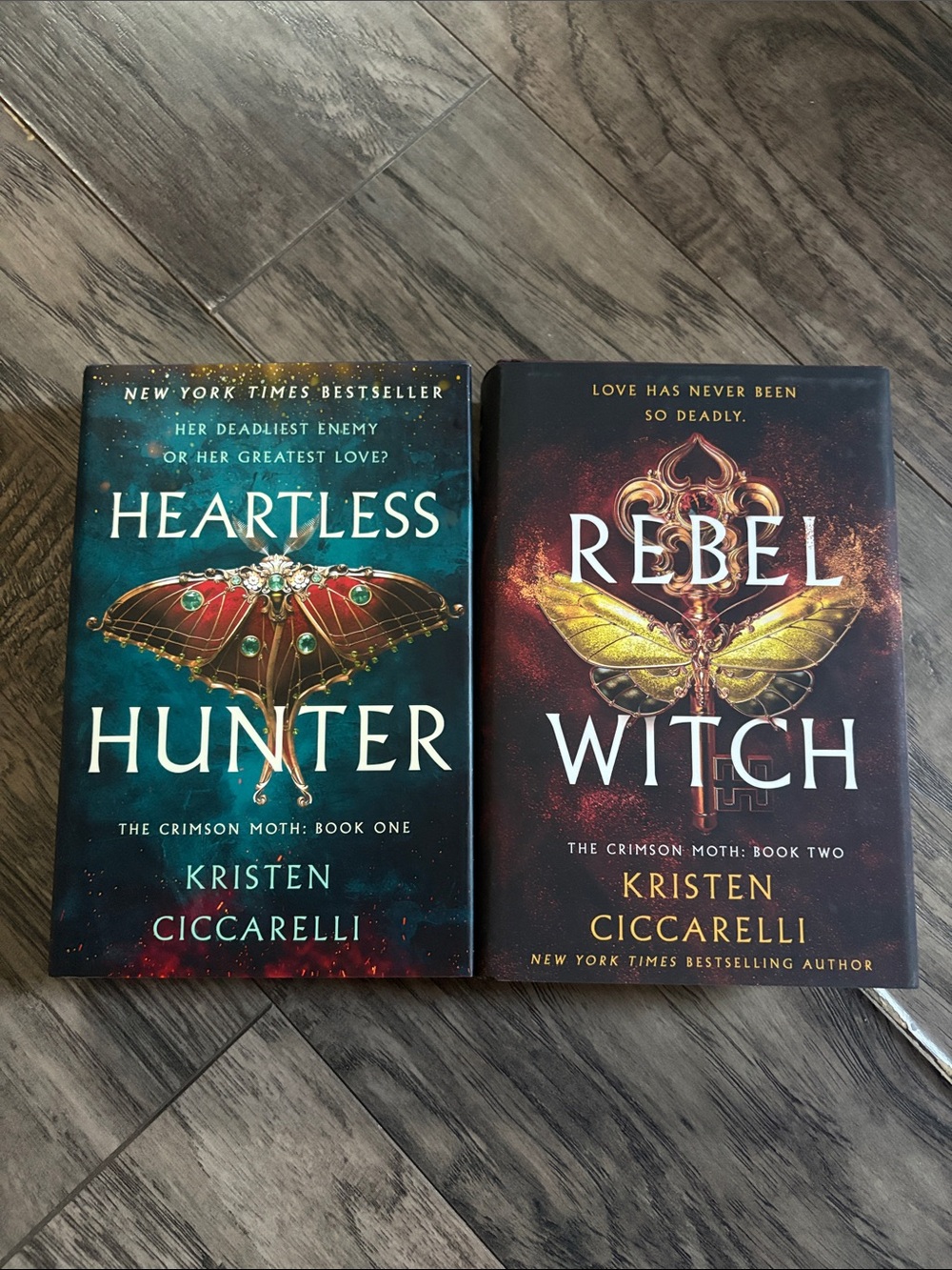 Bundle of two books - Crimson moth